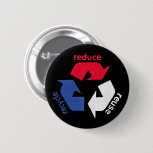 Badge Rond 5 Cm Amérique recycler