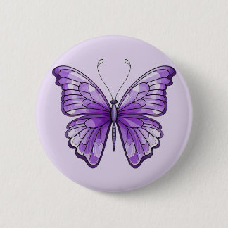Badge Rond 5 Cm Amethyst Wings