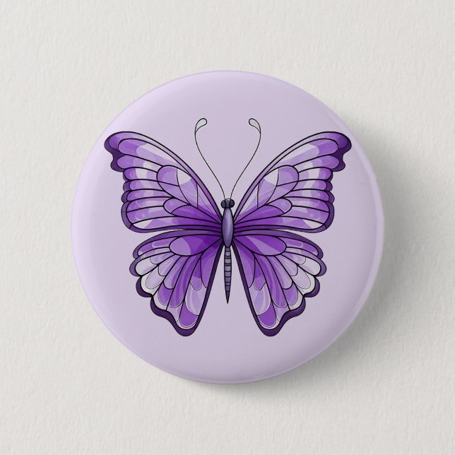 Badge Rond 5 Cm Amethyst Wings (Devant)
