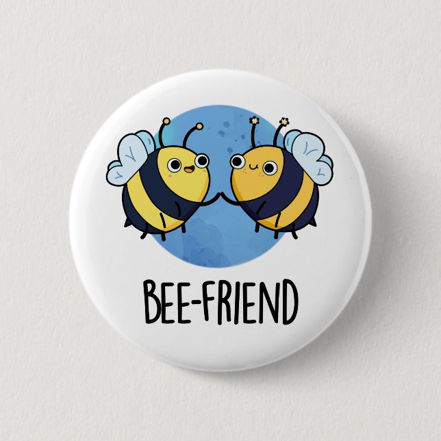 Badge Rond 5 Cm Ami d'abeilles Funny Insect Bee Pun (Devant)