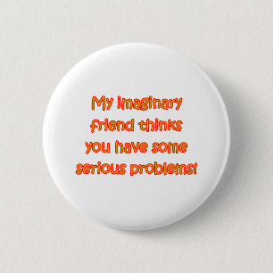 Badge Rond 5 Cm Ami imaginaire