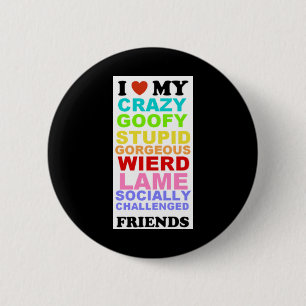 Badge Rond 5 Cm ami-noir
