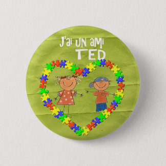 Badge Rond 5 Cm ami TED de l'ONU de j'ai