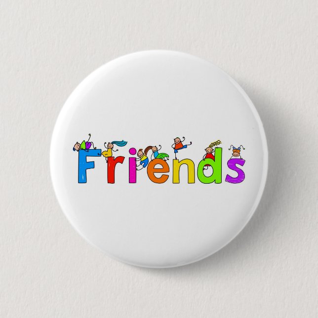Badge Rond 5 Cm Amis (Devant)