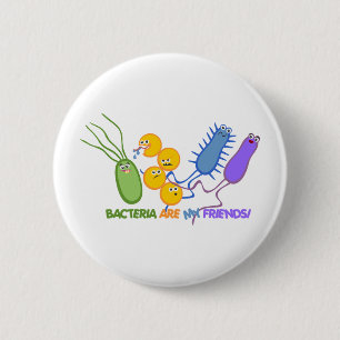 Badge Rond 5 Cm Amis bactériens