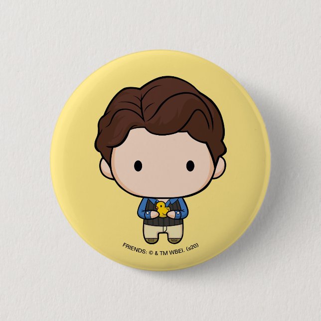 Badge Rond 5 Cm AMIS™ | Chandler Chibi (Devant)