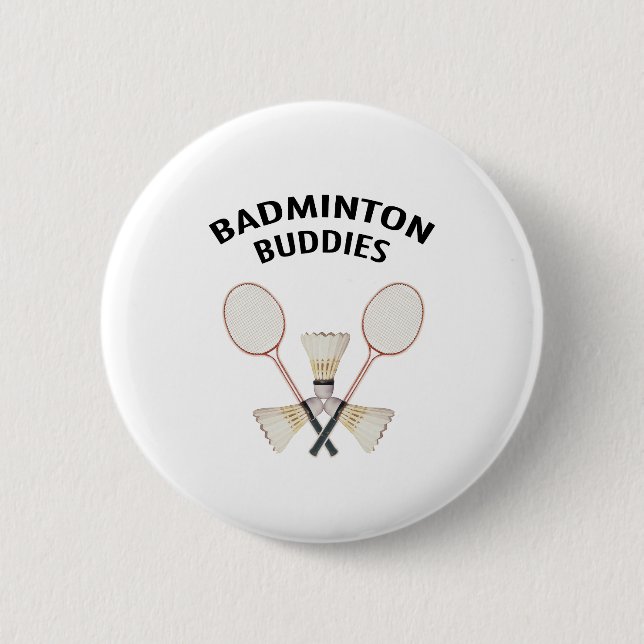 Badge Rond 5 Cm Amis de badminton (Devant)