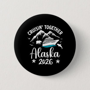Badge Rond 5 Cm Amis de la famille assortis et groupe Alaskan Alas