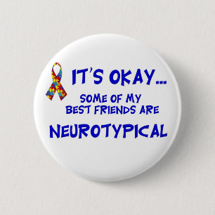 Badge Rond 5 Cm Amis de Neurotypical