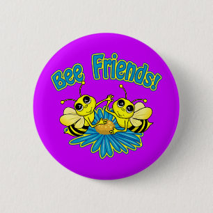 Badge Rond 5 Cm Amis des abeilles