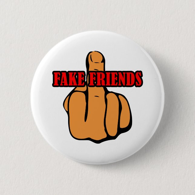 Badge Rond 5 Cm Amis du doigt moyen (Devant)