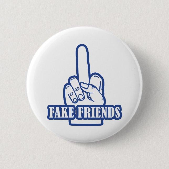 Badge Rond 5 Cm Amis du doigt moyen (Devant)