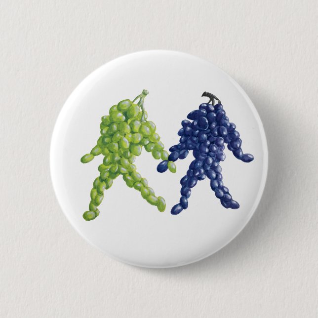 Badge Rond 5 Cm Amis du raisin (Devant)