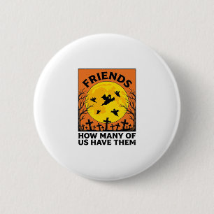 Badge Rond 5 Cm Amis fantômes d'Halloween drôle d'horreur vintage_