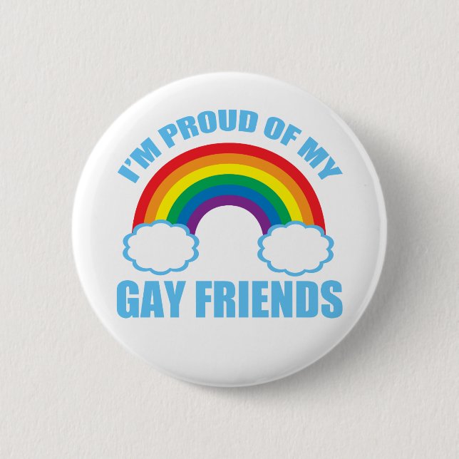 Badge Rond 5 Cm Amis gays (Devant)