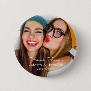 Badge Rond 5 Cm Amis pour toujours   télécharger photo ajouter des