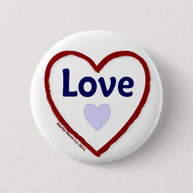 Badge Rond 5 Cm Amour (Devant)