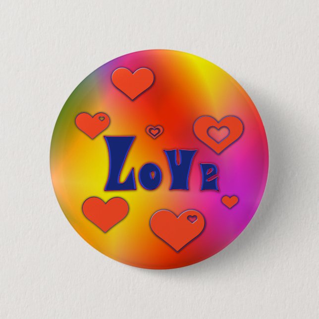 Badge Rond 5 Cm Amour (Devant)