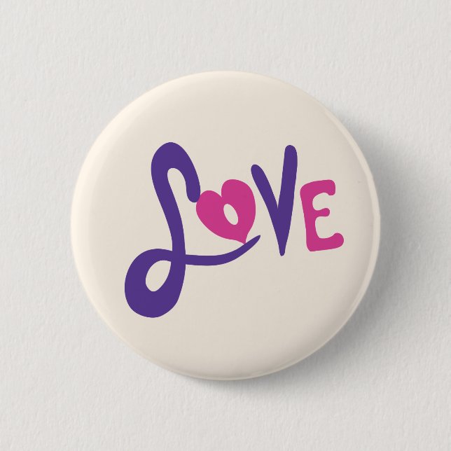 Badge Rond 5 Cm Amour (Devant)