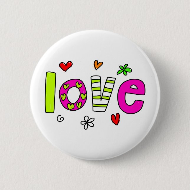 Badge Rond 5 Cm amour (Devant)