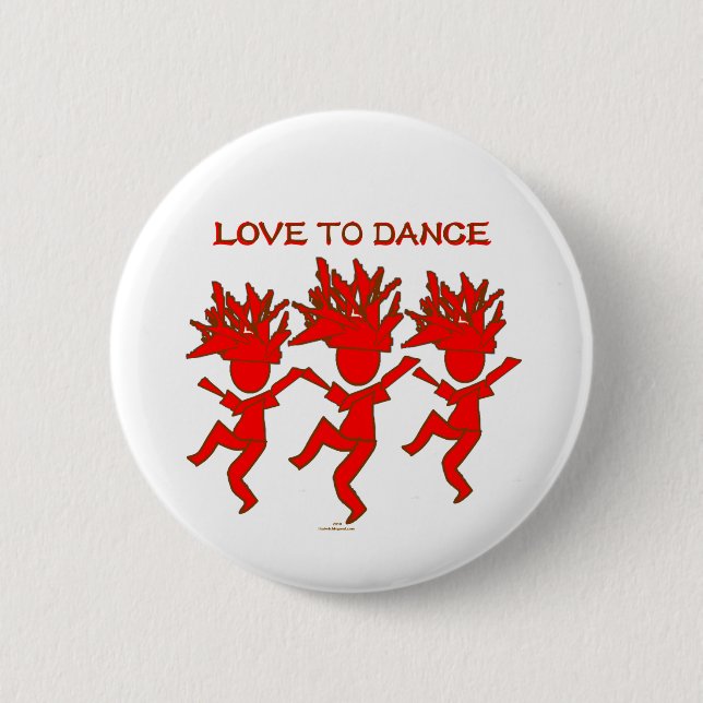 Badge Rond 5 Cm Amour à danser (Devant)