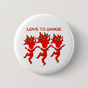 Badge Rond 5 Cm Amour à danser