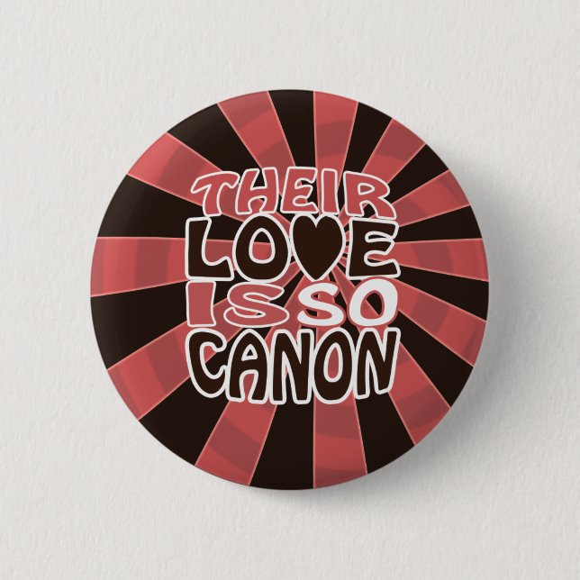 Badge Rond 5 Cm Amour ainsi Canon (Devant)
