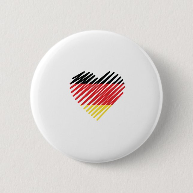 Badge Rond 5 Cm Amour Allemagne Fierté (Devant)
