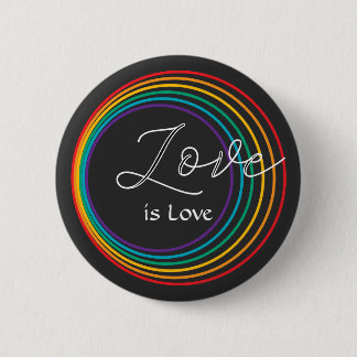Badge Rond 5 Cm Amour arc-en-ciel