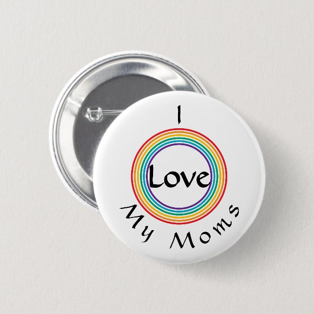 Badge Rond 5 Cm Amour arc-en-ciel (Devant & derrière)