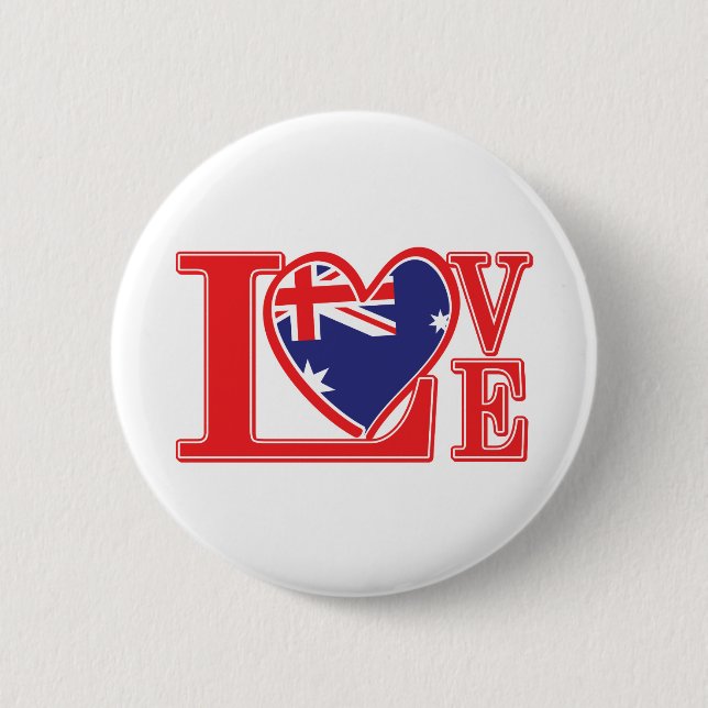 Badge Rond 5 Cm Amour-Australie (Devant)
