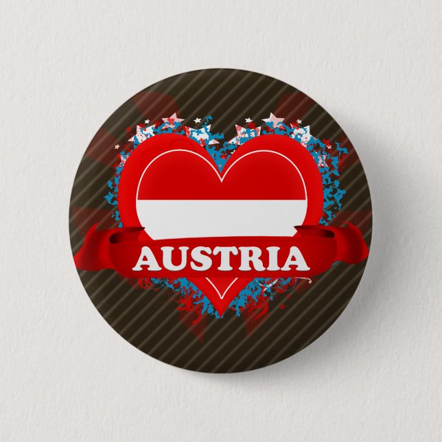 Badge Rond 5 Cm Amour Autriche du cru I (Devant)