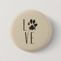 Amour avec animal Empreinte de patte Brown Grunge