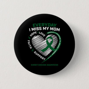 Badge Rond 5 Cm Amour Cadeaux Mémoire Mlle Ma maman Maladie du rei