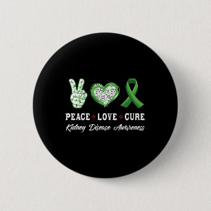 Badge Rond 5 Cm Amour Cure Maladie du rein Sensibilisation Hommes 