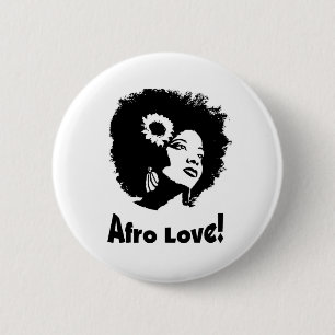 Badge Rond 5 Cm Amour d'Afro
