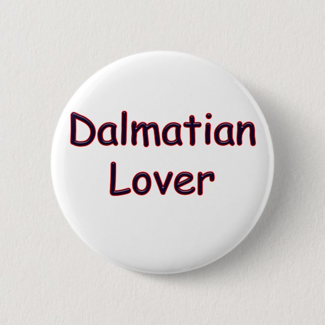 Badge Rond 5 Cm Amour dalmate (Devant)