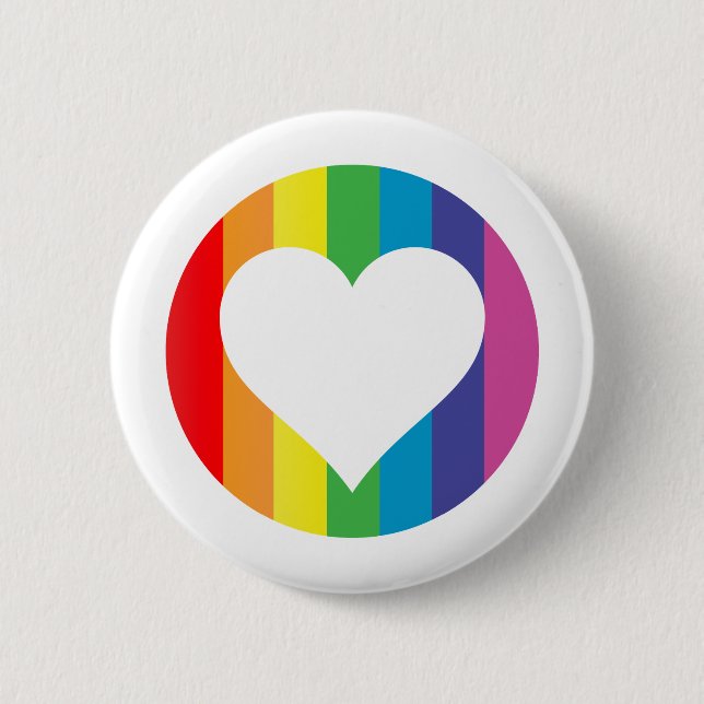 Badge Rond 5 Cm amour d'arc-en-ciel (Devant)