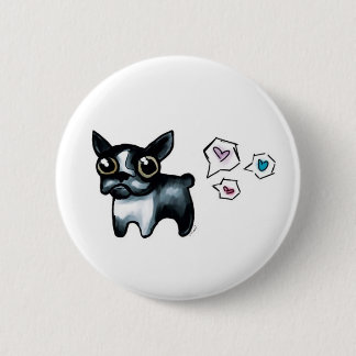 Badge Rond 5 Cm Amour de Boston Terrier