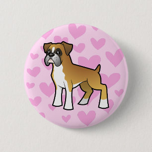 Badge Rond 5 Cm Amour de boxeur