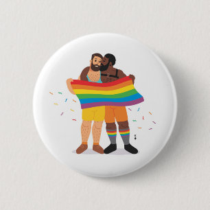 Badge Rond 5 Cm Amour de FLAG-BEAR-ERS
