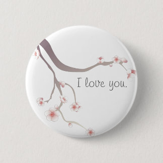 Badge Rond 5 Cm Amour de fleurs de cerisier…