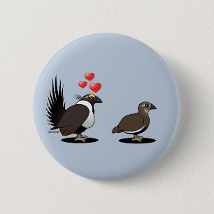 Badge Rond 5 Cm Amour de grouse sage