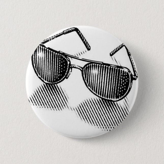 Badge Rond 5 Cm Amour de lunettes de soleil (Devant)