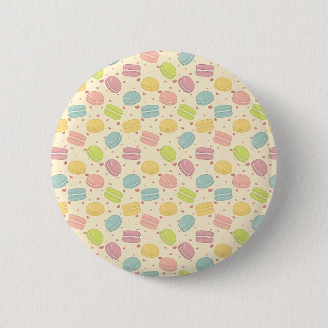 Badge Rond 5 Cm Amour de Macaron (Devant)