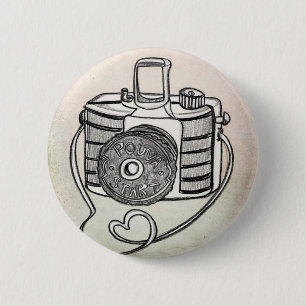 BADGE ROND 5 CM AMOUR DE POUVA EN COULEURS PAR VOL25