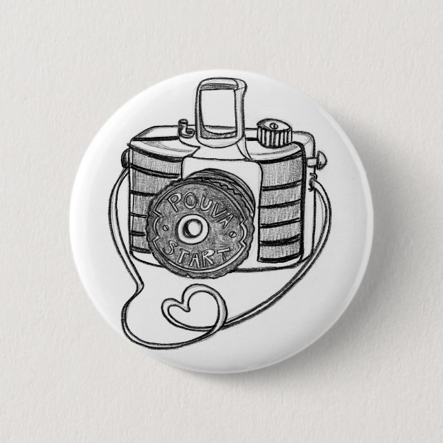 BADGE ROND 5 CM AMOUR DE POUVA PAR VOL25 (Devant)