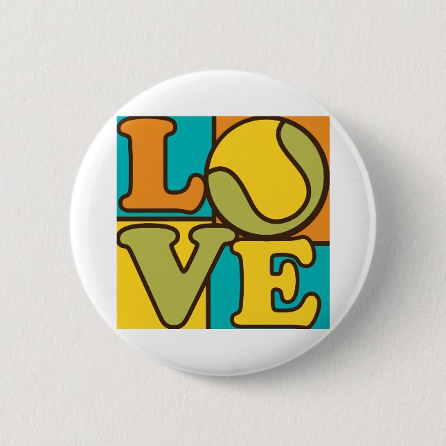 Badge Rond 5 Cm Amour de tennis (Devant)