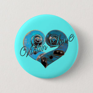 Badge Rond 5 Cm amour de violon