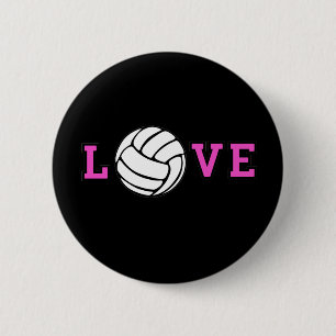 Badge Rond 5 Cm Amour de volleyball